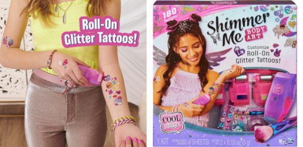 Cool Maker Shimmer Me Body Art - Kids Temporary Tattoo Set With Roller